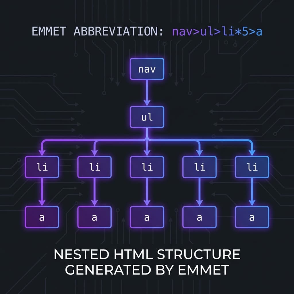 Nested HTML structure showing parent-child relationships