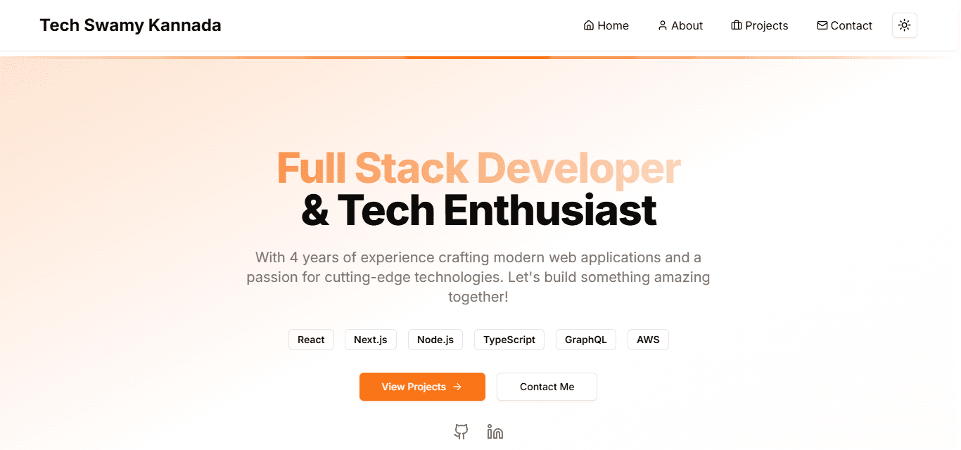 Portfolio with RAG Chatbot screenshot