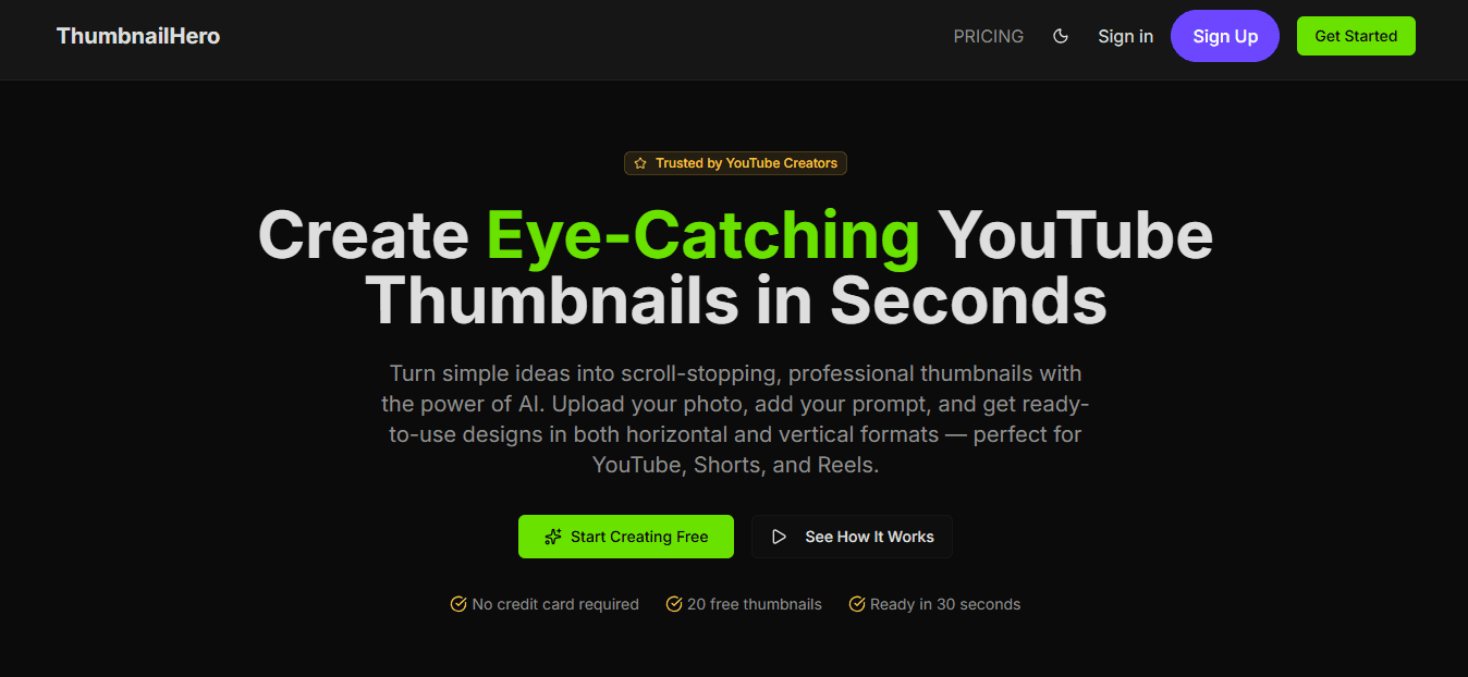 ThumbnailHero screenshot